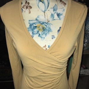 Express Blouse Sz Small Gold Color